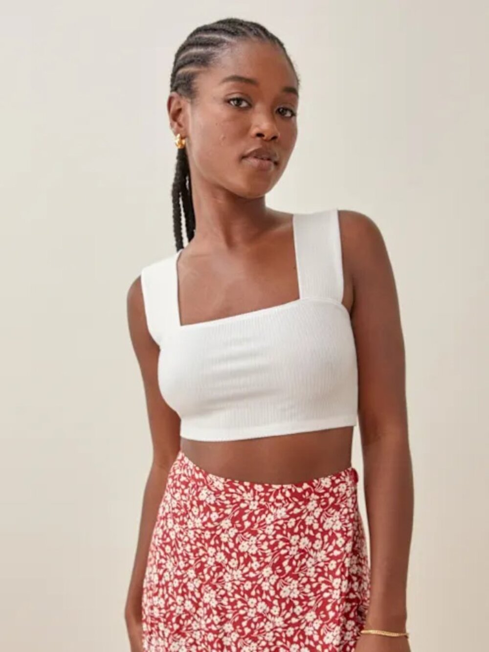Reformation Colton Top - Color: White - Size: L
